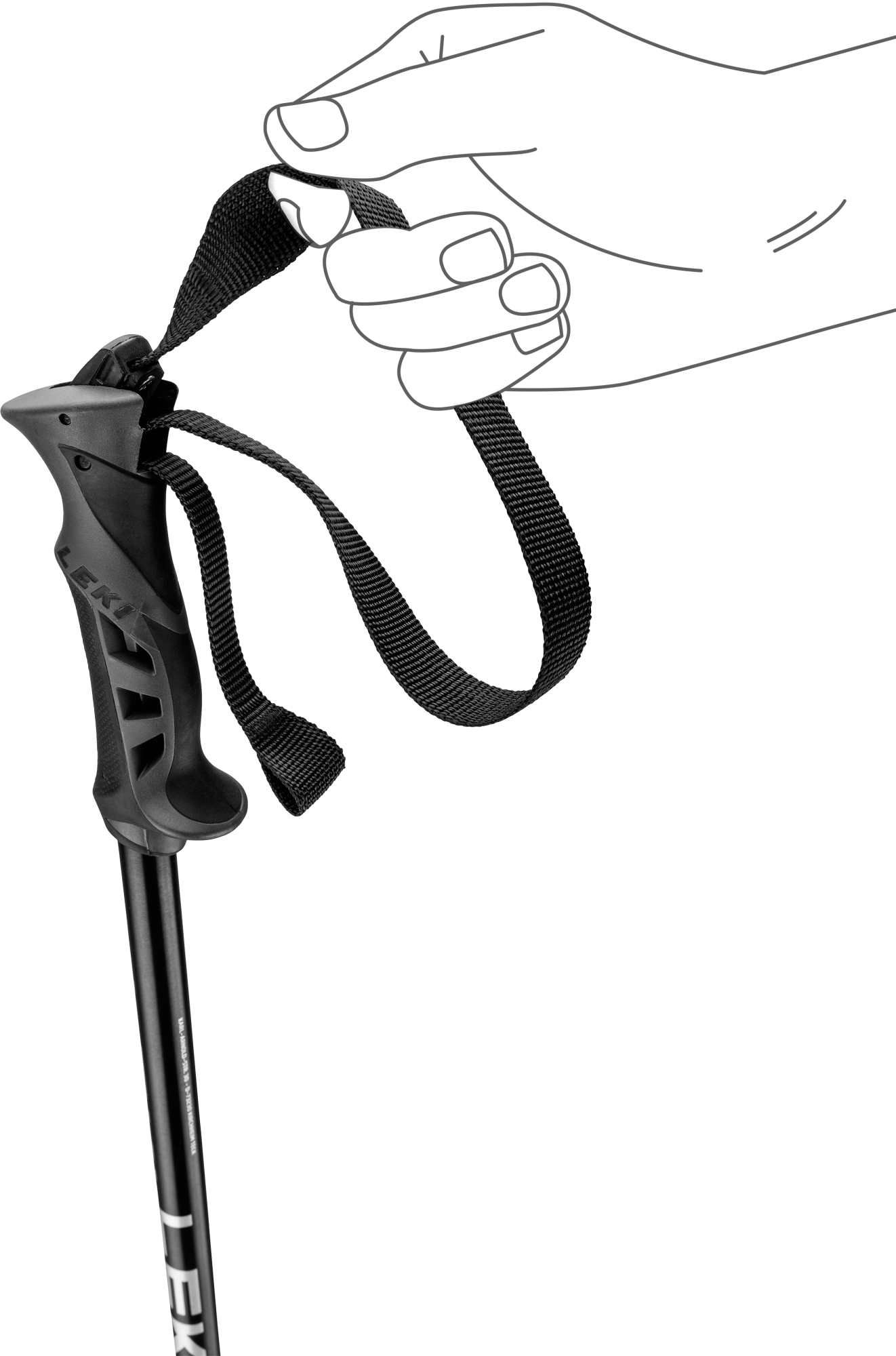 LEKI Rental Classic Downhill-Stöcke, eloxiert natur silber-eloxal schwarz,